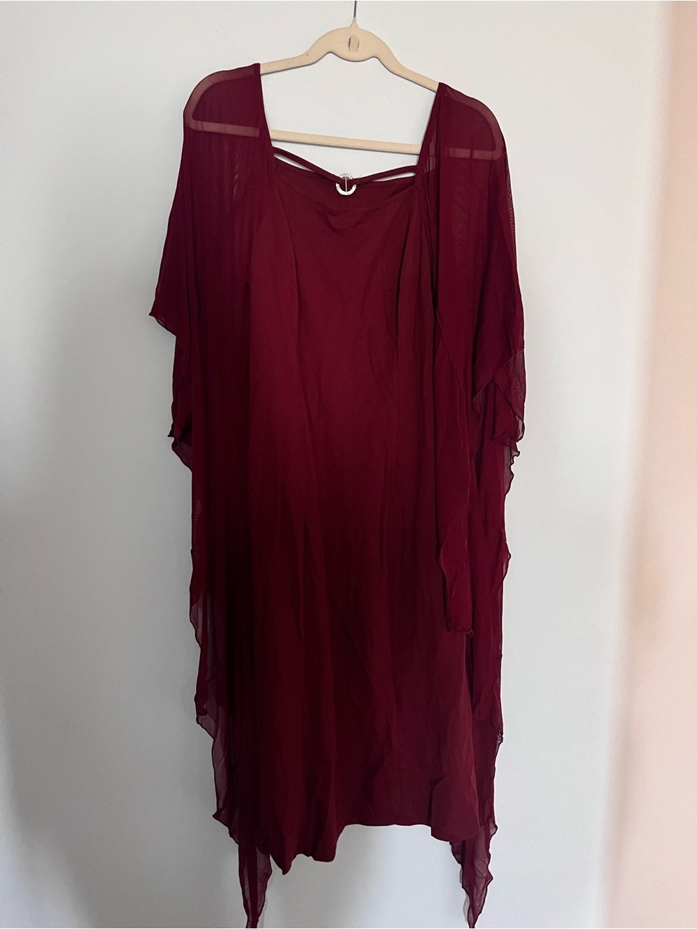 BloomChic Burgundy Midi Dress